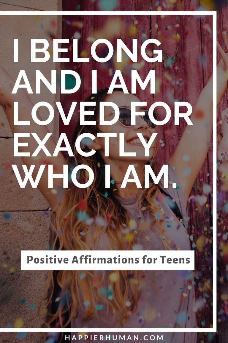 67 Positive Affirmations for Teens & Young Students - Happier Human