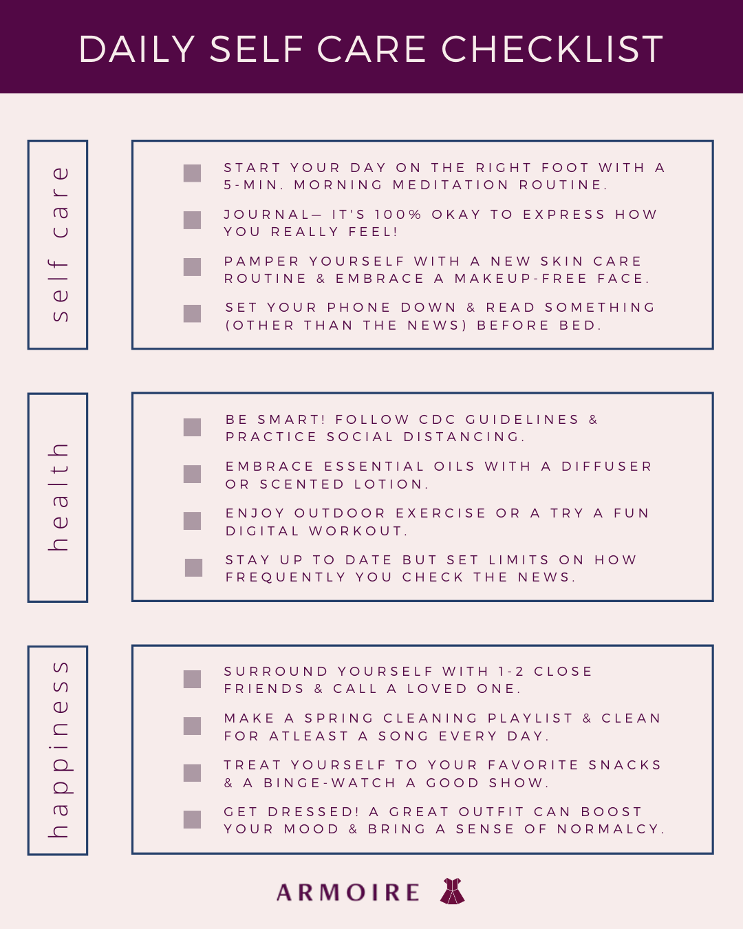 self-care-checklist-template