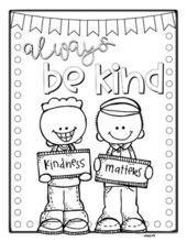 35 Printable Kindness Coloring Pages for Children or Students - Happier ...