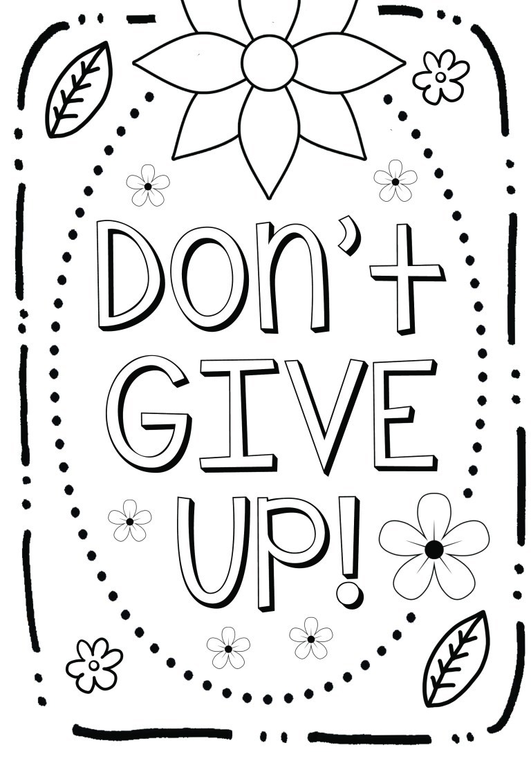 Free Printable Motivational Coloring Pages