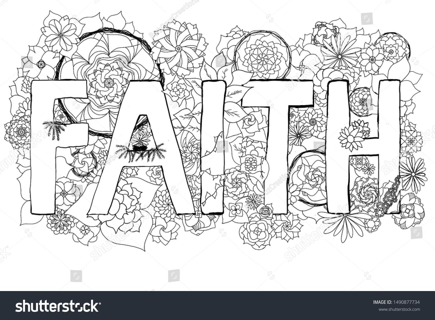 Faith Coloring Pages For Adults Love
