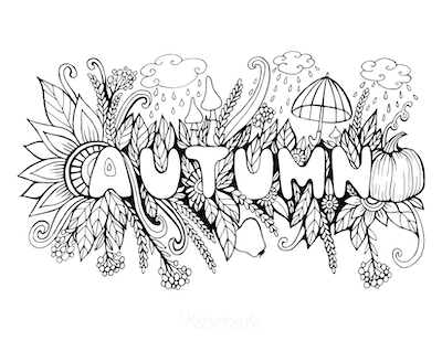 autumn season coloring pages