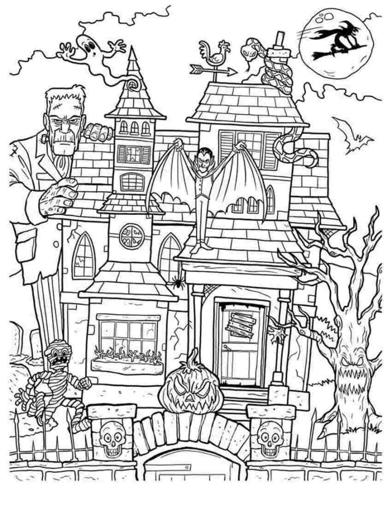 65 Free Halloween Coloring Pages for Adults in 2022 - Happier Human