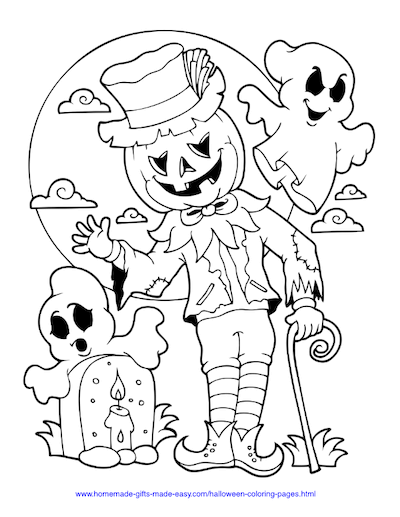 gory halloween coloring pages