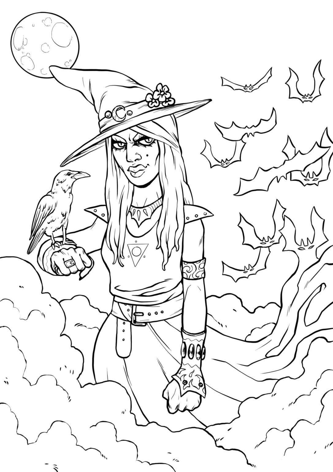 65 Free Halloween Coloring Pages for Adults in 2022 - Happier Human