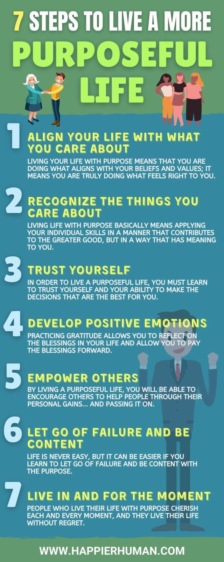 7 Steps to Live a More Purposeful Life - Happier Human