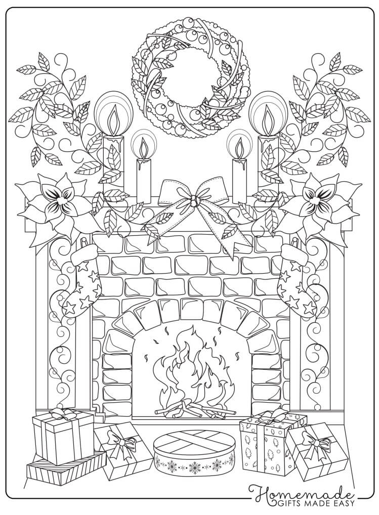 free printable christmas coloring pages adult