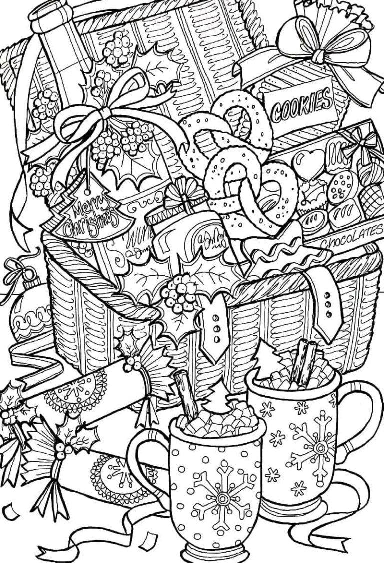 51 Free Christmas Coloring Pages for Adults in 2023 - Happier Human