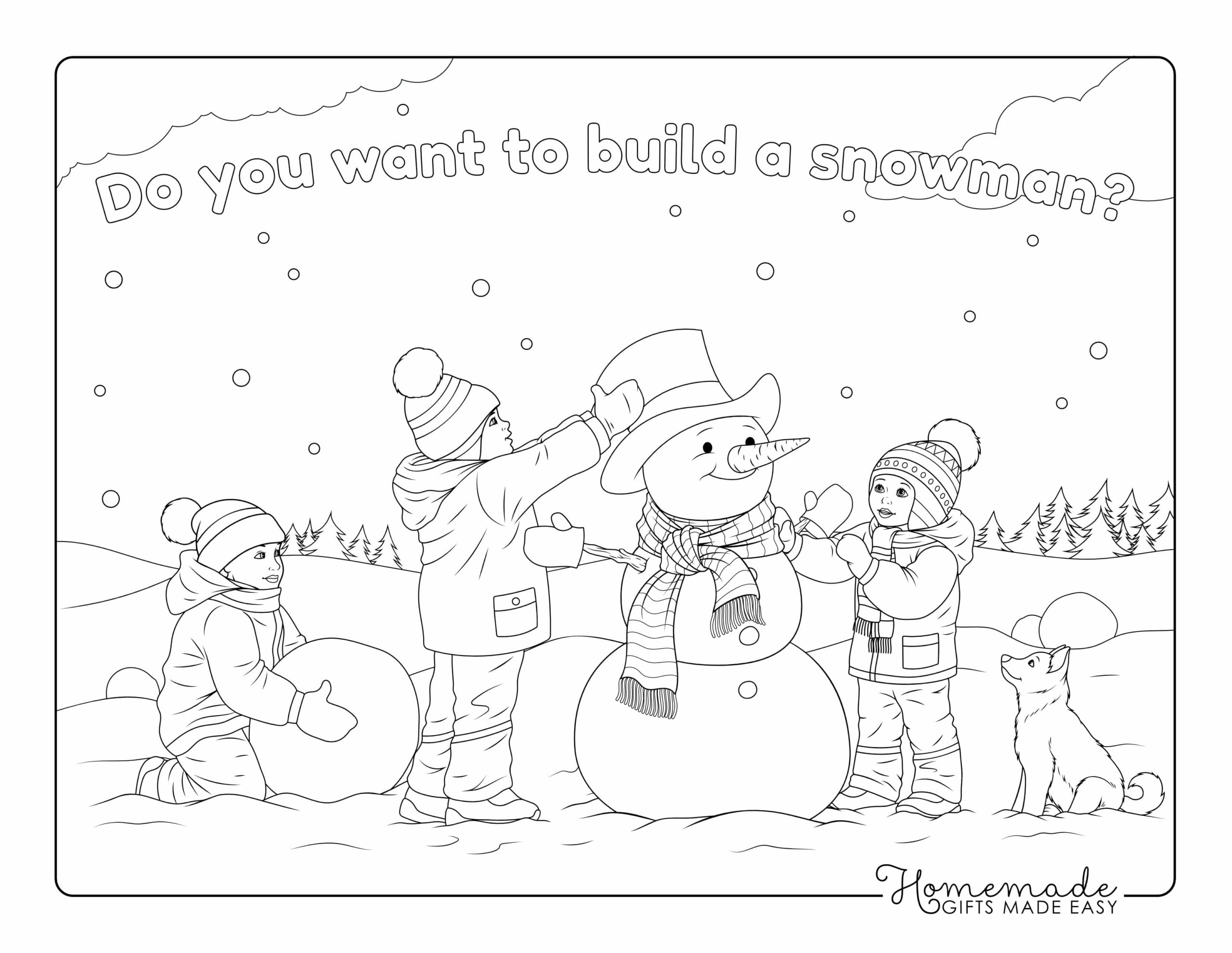 winter scene coloring pages for adults