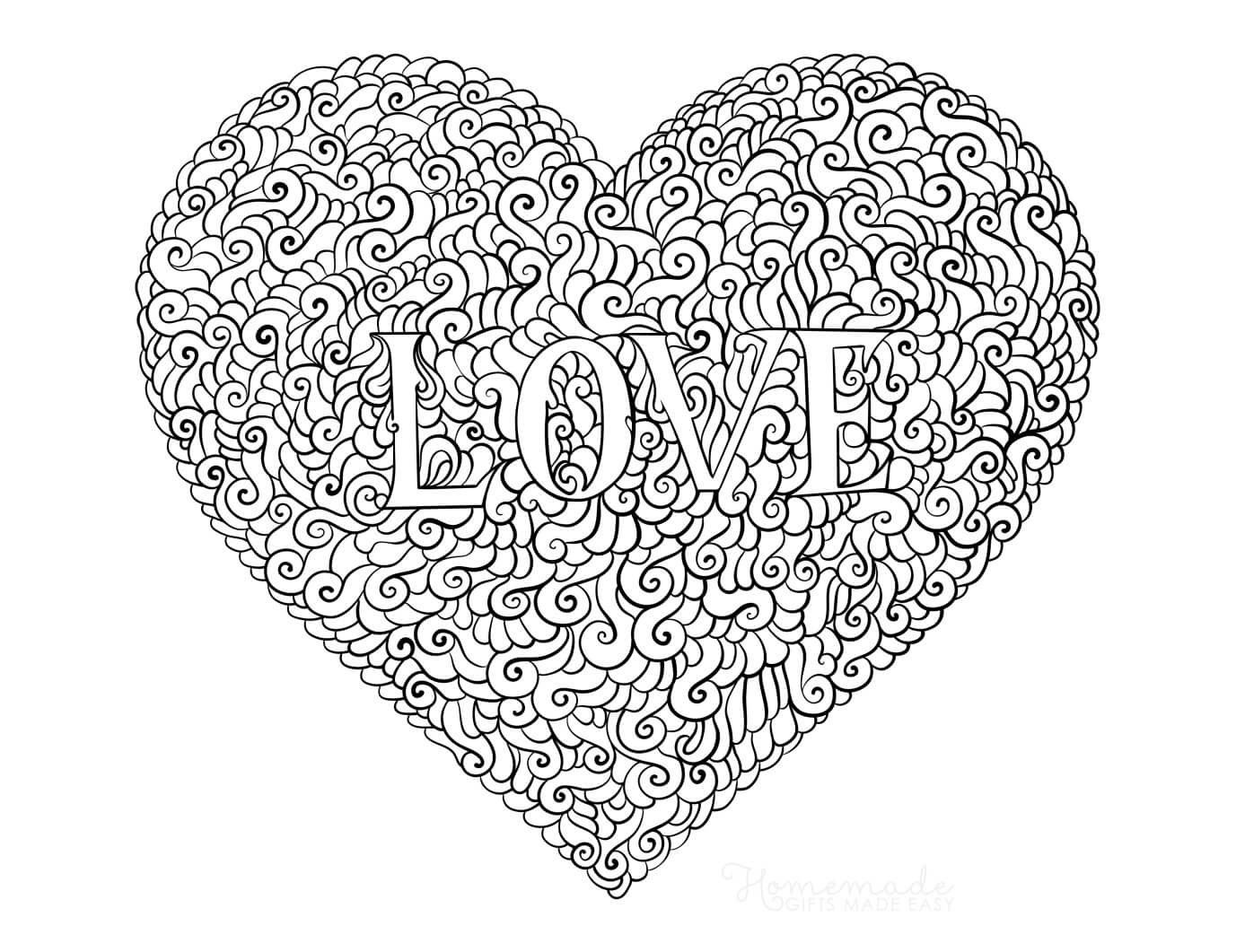 printable coloring pages of hearts and roses