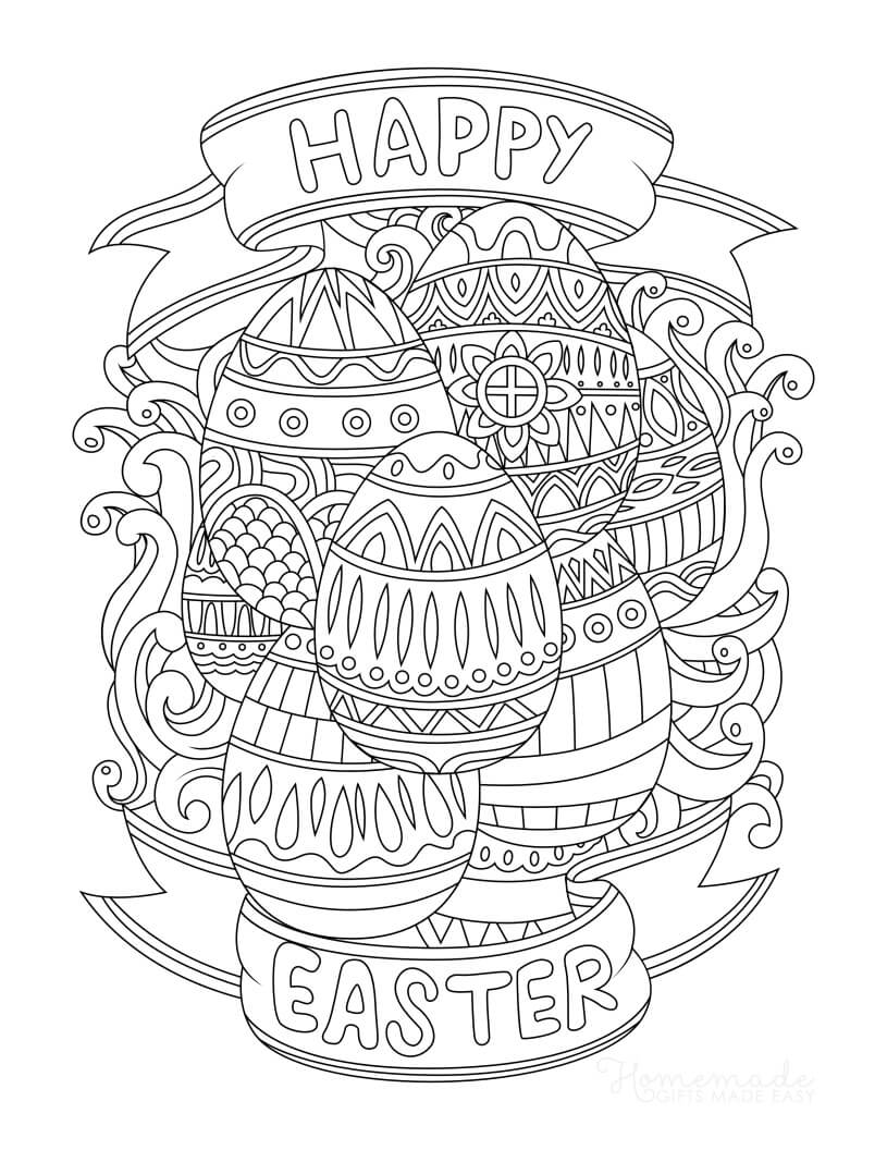easter coloring pages for adults printable