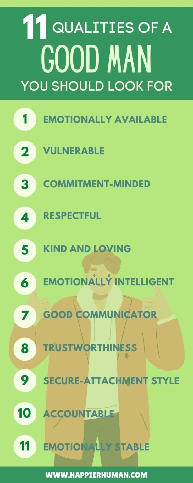 21 Qualities Of A Good Man You Should Look For Happier Human