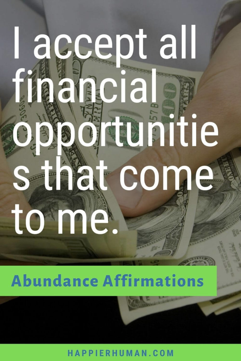 95 Abundance Affirmations To Manifest Wealth And Money - Happier Human