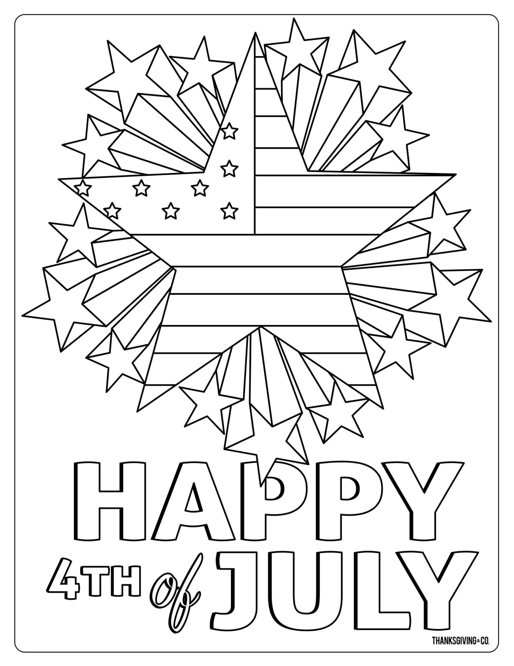 27 Printable Independence Day 4th Of July Coloring Pages Happier Human