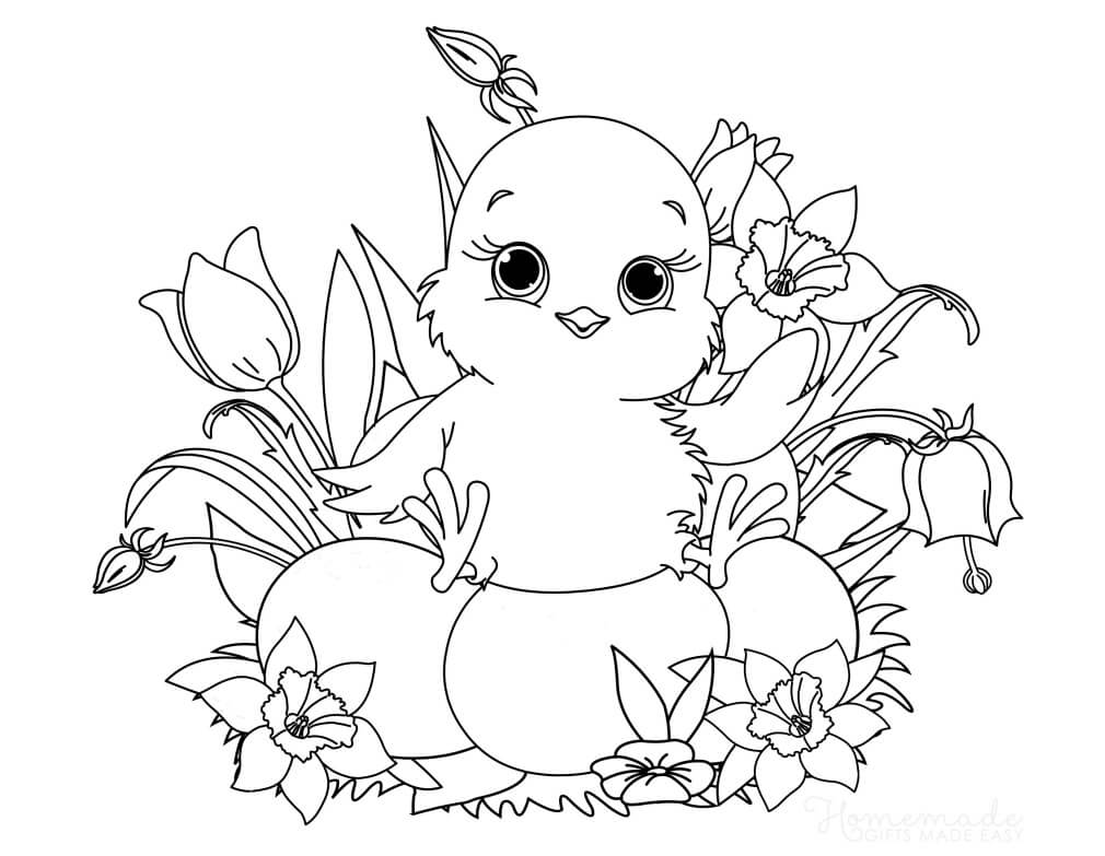spring time coloring page