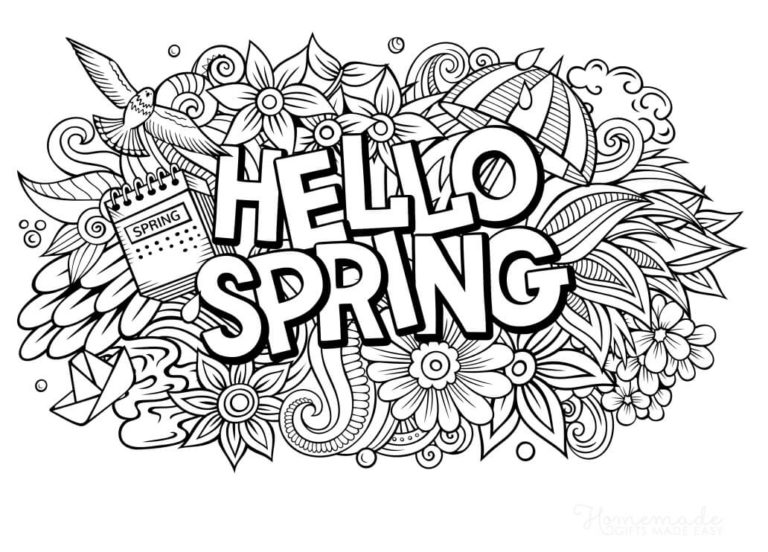 31 Printable Spring Coloring Pages for Adults & Kids - Happier Human