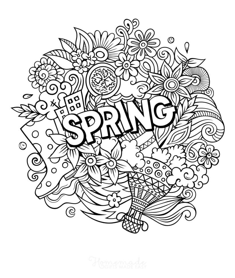 25 Spring Coloring Pages: 2024 Free Printable Sheets