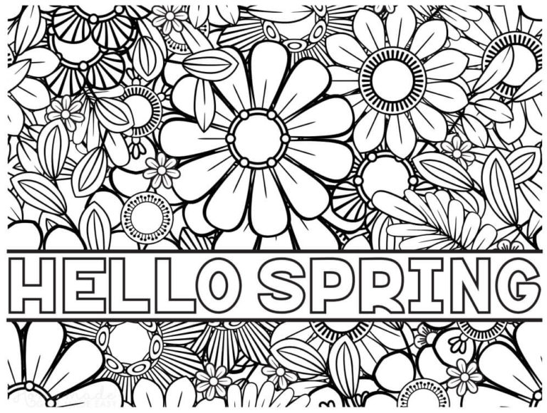 31 Printable Spring Coloring Pages for Adults & Kids - Happier Human