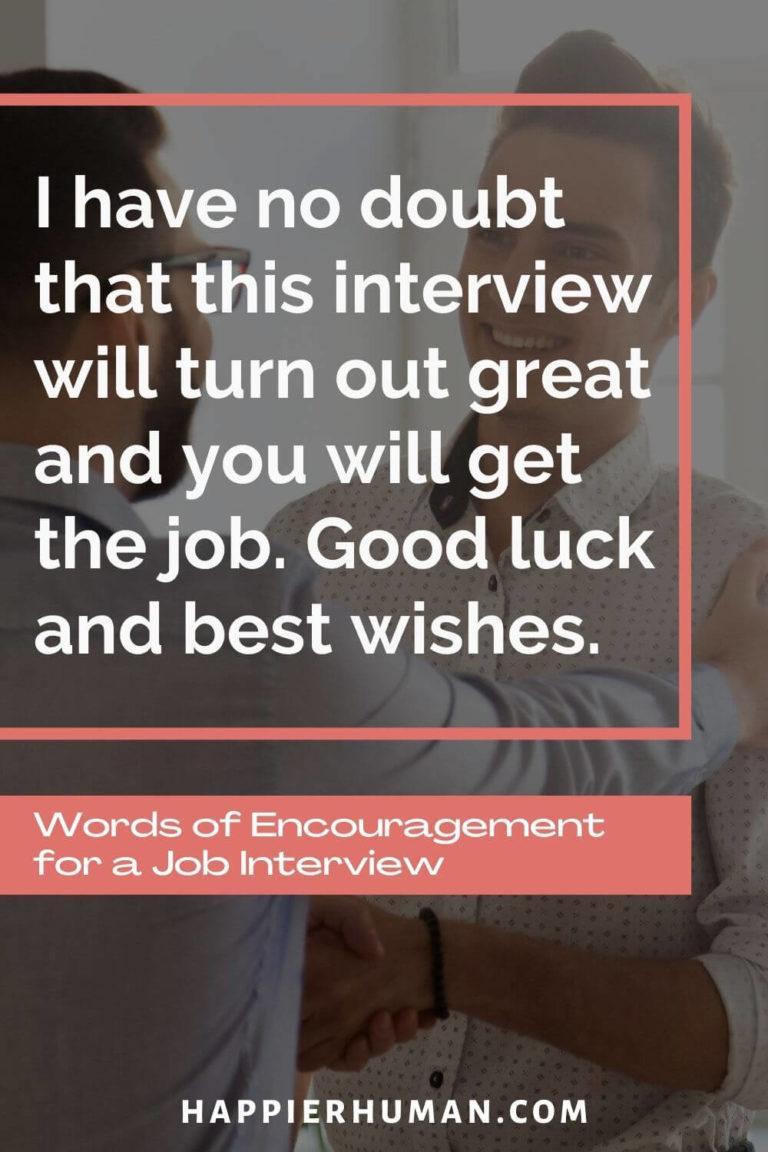 good luck words of encouragement for job interview