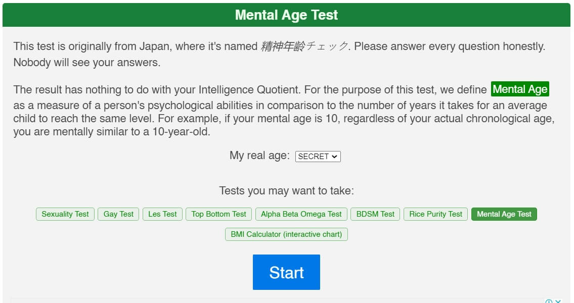 7 What is Your Mental Age Quizzes & Tests - Happier Human