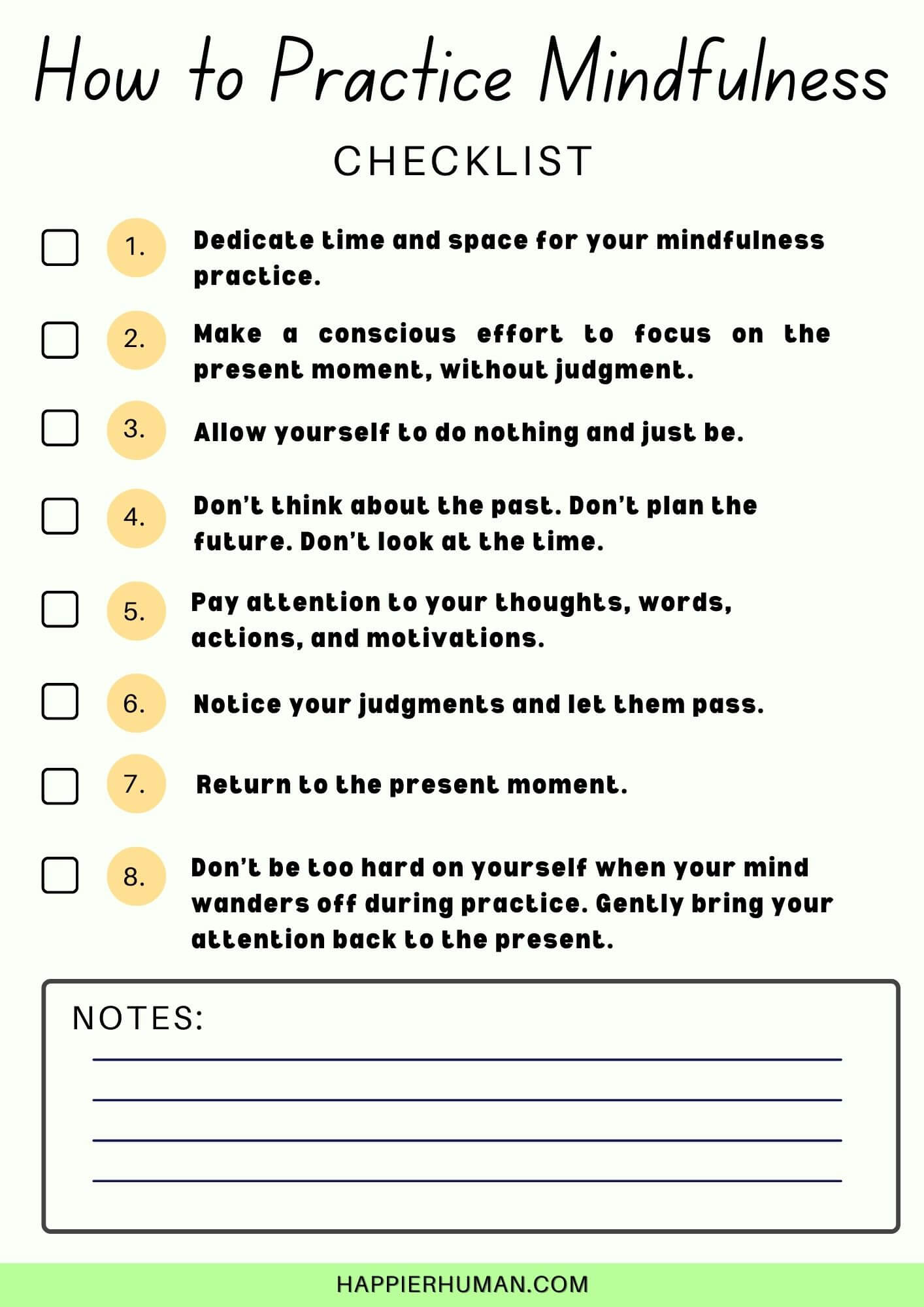 Printable Mindfulness Worksheet & Exercises for Pilates [PDF]