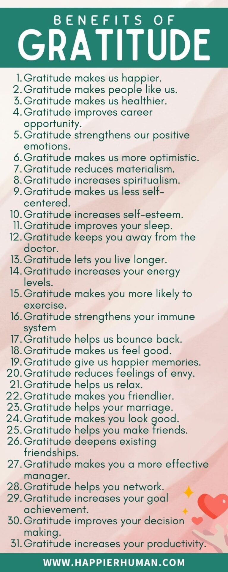 Benefits Of Gratitude: 31 Powerful Reasons To Be More Grateful