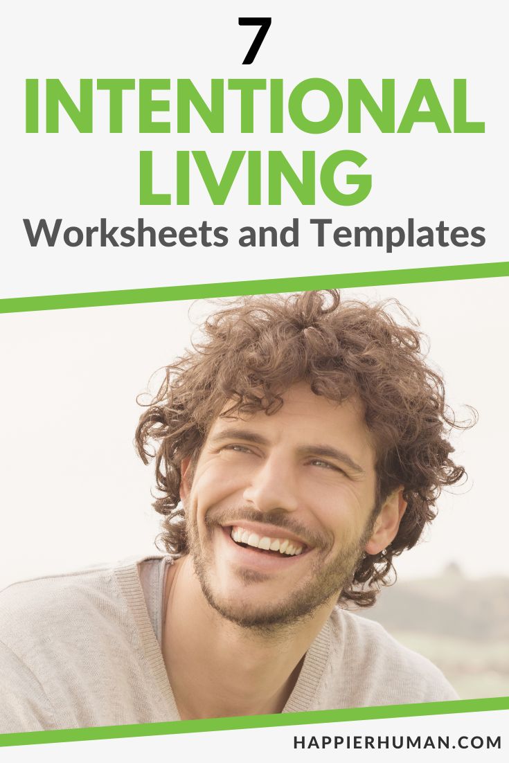 intentional living worksheet | intentional living | intentional living templates