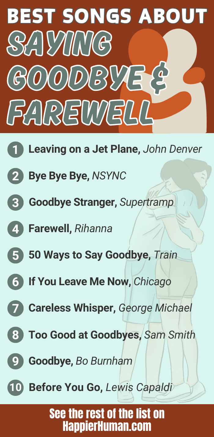 best farewell songs | farewell songs list | songs about goodbye