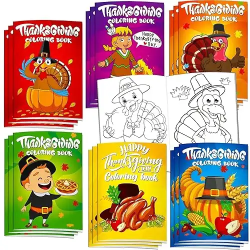 Omgouue 36Pcs Thanksgiving Coloring Books