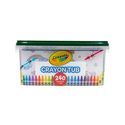 Crayola Crayon Tub (240ct), Bulk Crayon Set