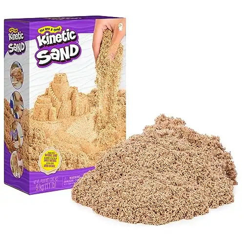 Kinetic Sand, 11lb (5kg) Natural Brown Bulk Play Sand for Arts and Crafts